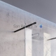 Ravak dušas siena WALK IN Wall 100 v.200 melns + caurspīdīgs stikls