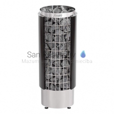 Electric Sauna Heater HARVIA Cilindro E,  9kW, 400V, partially closed, black mantle