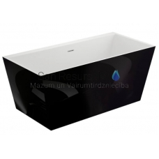 POLIMAT oтдельно стоящая акриловая ванна LEA 170x80 (черный глянцевый) + сифон