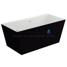 POLIMAT oтдельно стоящая акриловая ванна LEA 170x80 (черный матовый) + сифон