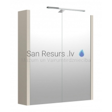RB JOY  60 шкафчик с зеркальными дверцами и LED (Taupe) 650x580x120 мм