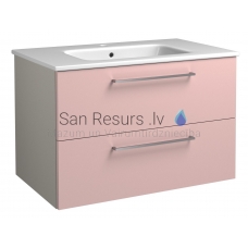 RB JOY  75 шкафчик с раковиной (Taupe/розовый) 500x740x460 мм