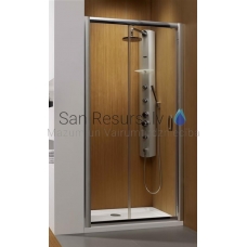RADAWAY душевые двери PREMIUM PLUS DWJ 190x100 Хром + Fabric стекло
