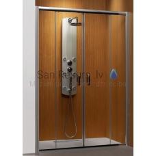 RADAWAY душевые двери PREMIUM PLUS DWD 190x140 Хром + коричневое стекло