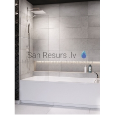 RADAWAY bathtub wall MODO PNJ 150x 50 Chrome + transparent glass