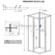 RADAWAY back wall PREMIUM PLUS 2S 190x80x80 Chrome + Graphite glass