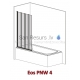 RADAWAY cтенка для ванны EOS PNW4  86x152 Хром + прозрачное стекло