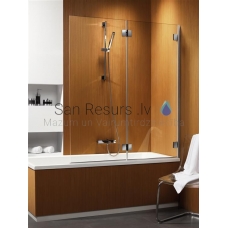 RADAWAY bathtub wall CARENA PNJ 150x130 Chrome + brown glass L/R