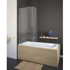 RADAWAY bathtub wall TORRENTA PNJ 150x80 Chrome + Graphite glass L/R