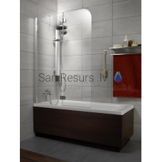 RADAWAY bathtub wall TORRENTA PND 150x101 Chrome + Graphite glass L/R