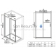 Ravak shower door Blix Slim BLSDP2 100 black + Transparent