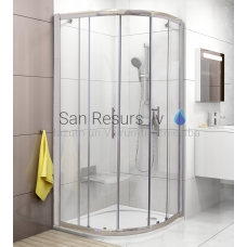 Ravak stūra dušas kabīne Chrome XP1CP4-90 spīdīga + caurspīdīgs stikls