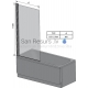 Ravak bathtub wall CVS1 80 bright alu + Transparent