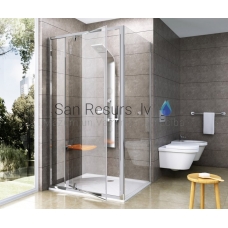 Ravak dušas siena Pivot PPS 90 balta + caurspīdīgs stikls