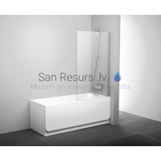 Ravak cтенка для ванны PVS1 80 белая + прозрачное стекло