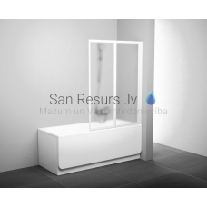 Ravak cтенка для ванны VS2 105 белая + прозрачное стекло