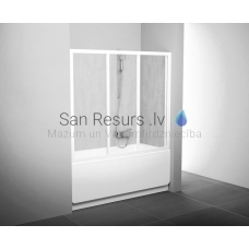 Ravak двери-cтенка для ванной AVDP3 120 белая + прозрачное стекло