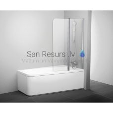 Ravak vonios siena 10CVS2 100 L balta + skaidrus stiklas
