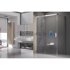 Ravak shower door with a fixed wall Matrix MSDPS 100/80 white + Transparent L/R
