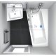 RAVAK asymmetric acrylic bathtub 10° L 160x95 cm
