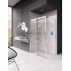 Ravak dušas durvis ar fiksētu sienu Matrix MSDPS 100/80 balta + caurspīdīgs stikls L/R