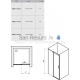 Ravak shower door Matrix MSD2 120 satin + Transparent L/R