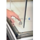 Ravak corner shower enclosure Blix BLRV2 90 satin + Transparent