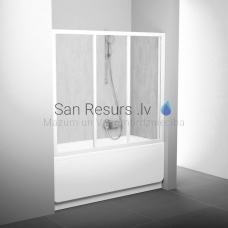 Ravak bathtub door-wall AVDP3 160 satin + Transparent