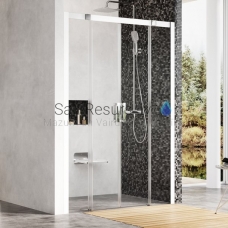 Ravak shower door Matrix MSD4 140 white + Transparent