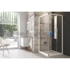 Ravak corner shower enclosure Blix BLRV2 80 white + Transparent