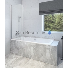 Rubineta vannas siena RUB-501 caurspīdīgs stikls 150x70