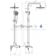 Rubineta shower set-system with bathtub faucet OLO (BK)+ULTRA-10 (SW) (DV3/4) (BK)