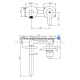 Rubineta built-in sink faucet Torino-1F (BK)