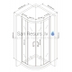 Rubineta dušas kabīne RUB-203 caurspīdīgs stikls 190x80x80