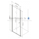 Rubineta dušas durvis RUB-310 caurspīdīgs stikls 195x80