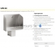 SANELA stainless steel urinal trough with temperature sensor, 600 mm, 24V