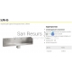SANELA stainless steel hanging urinal trough, 2400 mm