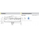 SANELA stainless steel hanging urinal trough, 2400 mm