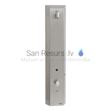 SANELA nerūsējošais RFID žetonu dušas panelis, aukstam un siltam ūdenim, ar termostatisko maisītāju, 24 V