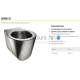 SANELA anti-vandal stainless steel hanging toilet