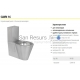 SANELA stainless steel toilet with cistern for invalids
