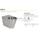 SANELA stainless sleel floor toilet, outflow to the floor, without seat