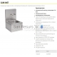 SANELA stainless steel electric sink with thermostatic mixer SLUN 04ET 24V