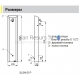 SANELA stainless steel shower panel with Piezo button SLSN 01P 24V