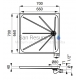 SANELA stainless steel shower tray SLSN 06  700x700