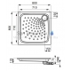 SANELA stainless steel shower tray SLSN 07  800x800