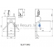 SANELA turnstile with thermo-visual camera and disinfection dispenser SLKT 04S