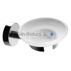 SANELA stainless steel soap dish with glass SLZD 13