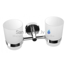 SANELA double glass with stainless steel holder SLZD 15