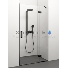 STIKLA SERVISS shower door ADELE PLUS BLACK transparent 200x 70